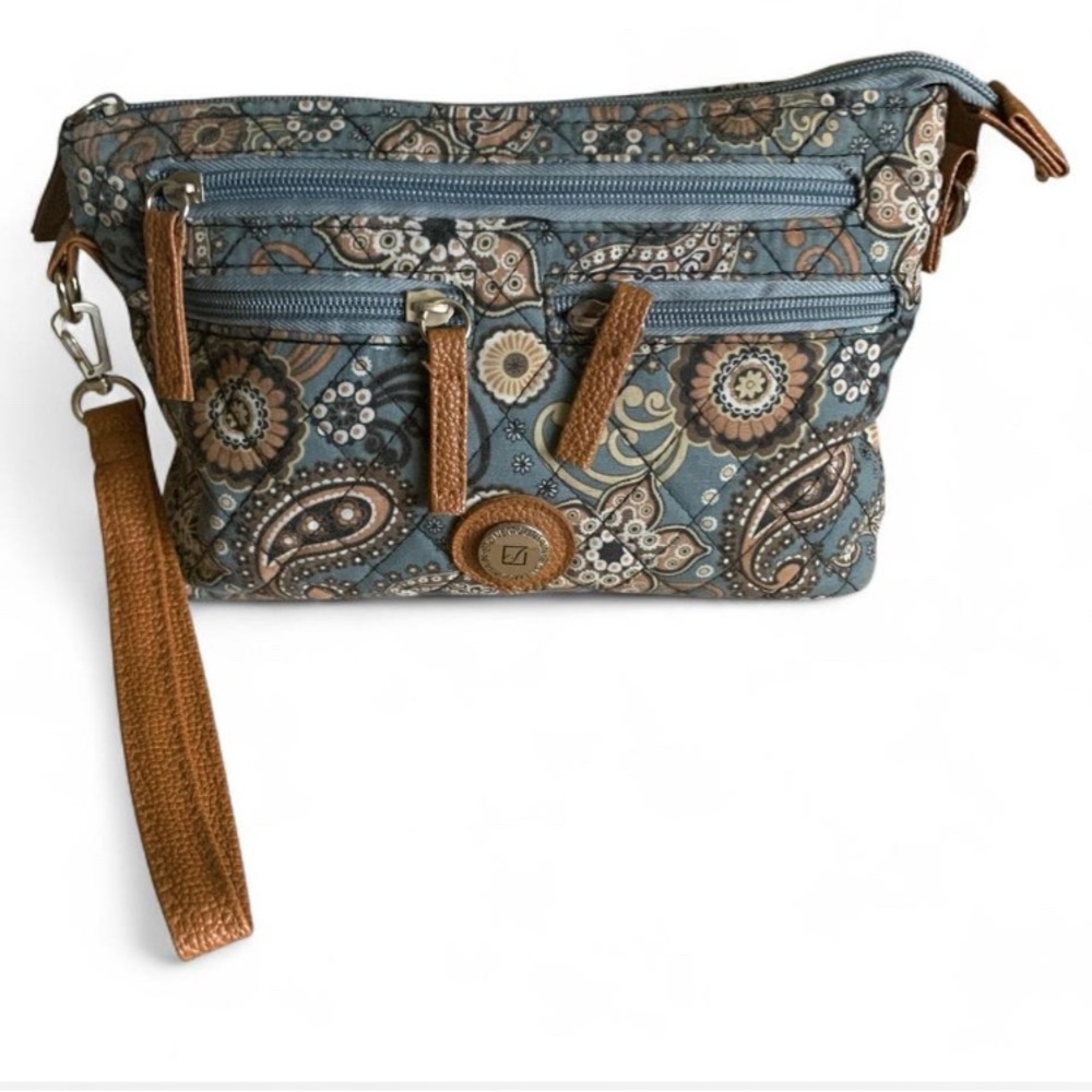 Stone Mountain New York Blue and Brown Tote Set - Picture 3 of 8